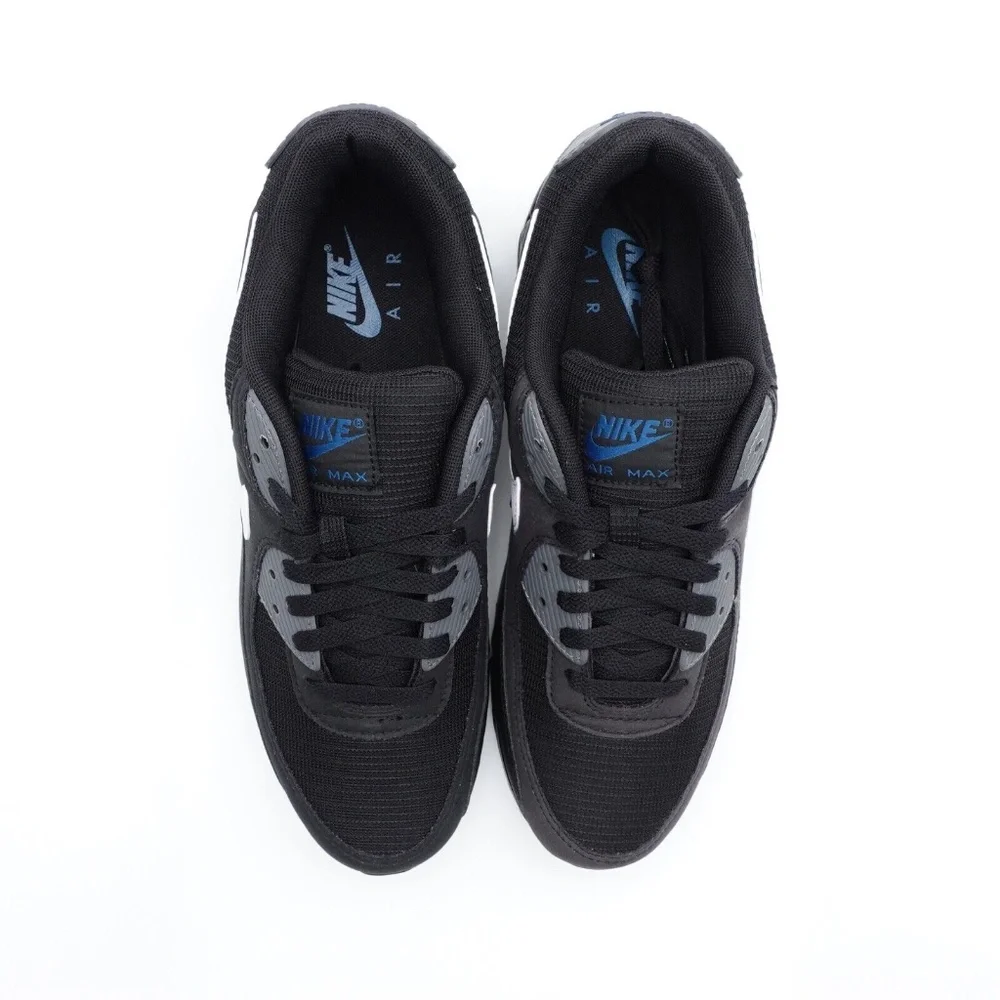 NEW Size 10 Men's Nike Air Max 90 J22 Sneakers DR0145-002 Black/White/Marina